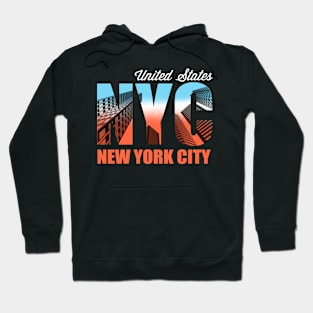 New York City Slogan Vintage Hoodie